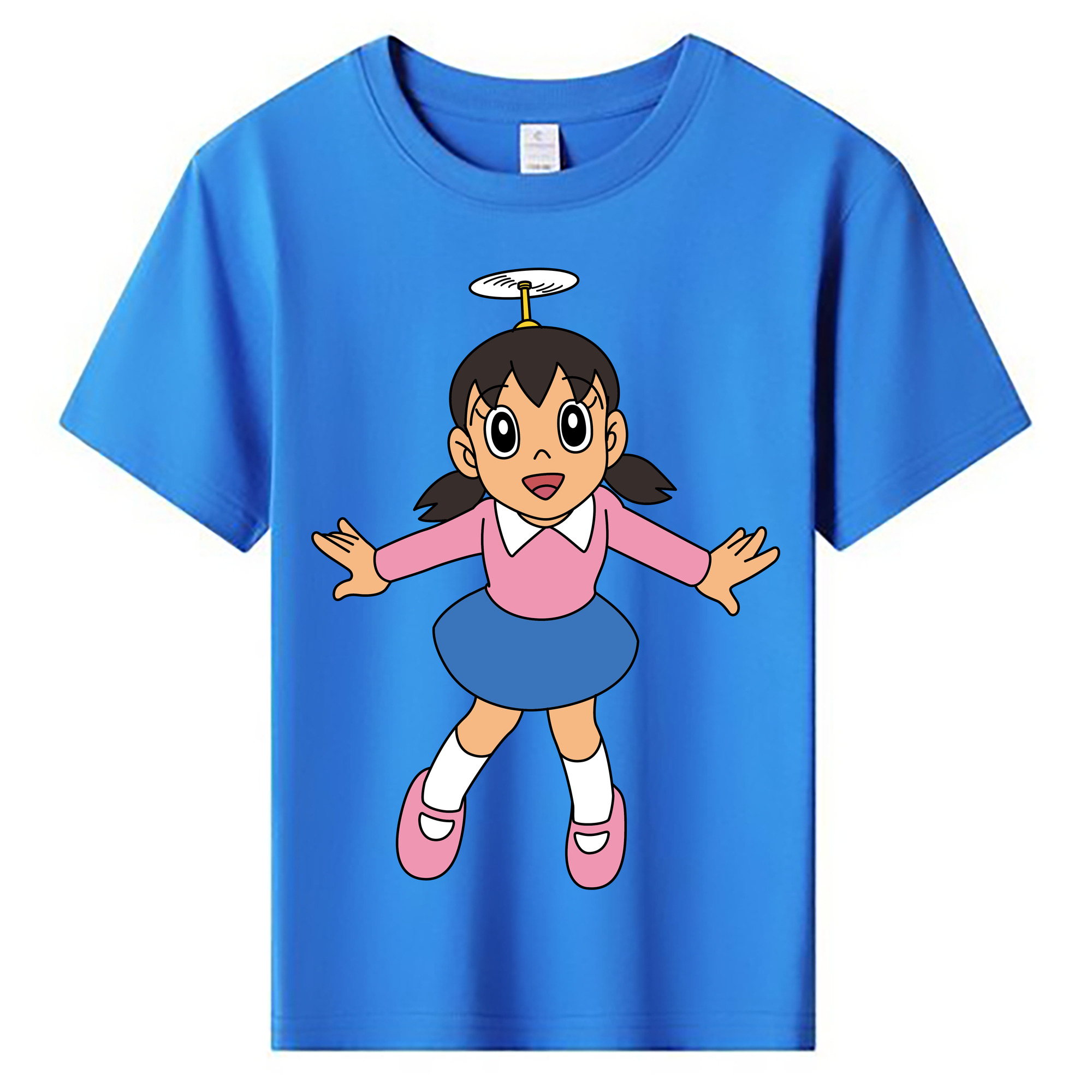 （画像用） ドラえもん みなもと しずか Doraemon Shizuka Minamoto 綿100％キッズTシャツ（フロントプリント）